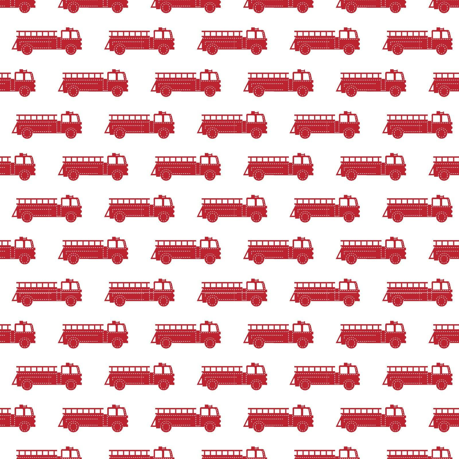 Hudson Boys' Short Set - Fire Truck Red