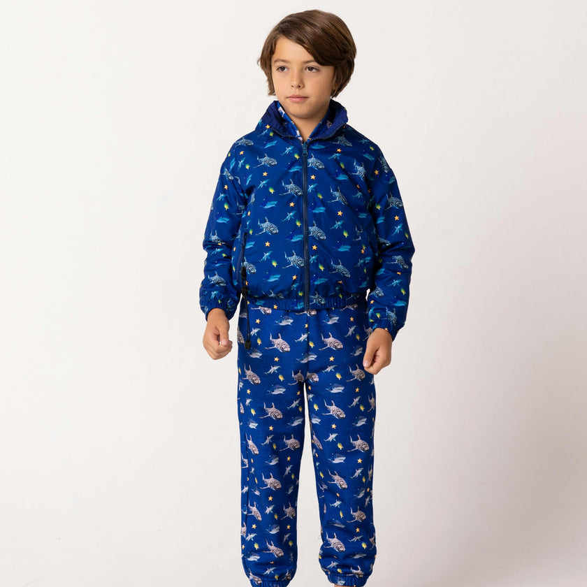 Max Reversible Rain Jacket Windbreaker, Sharks