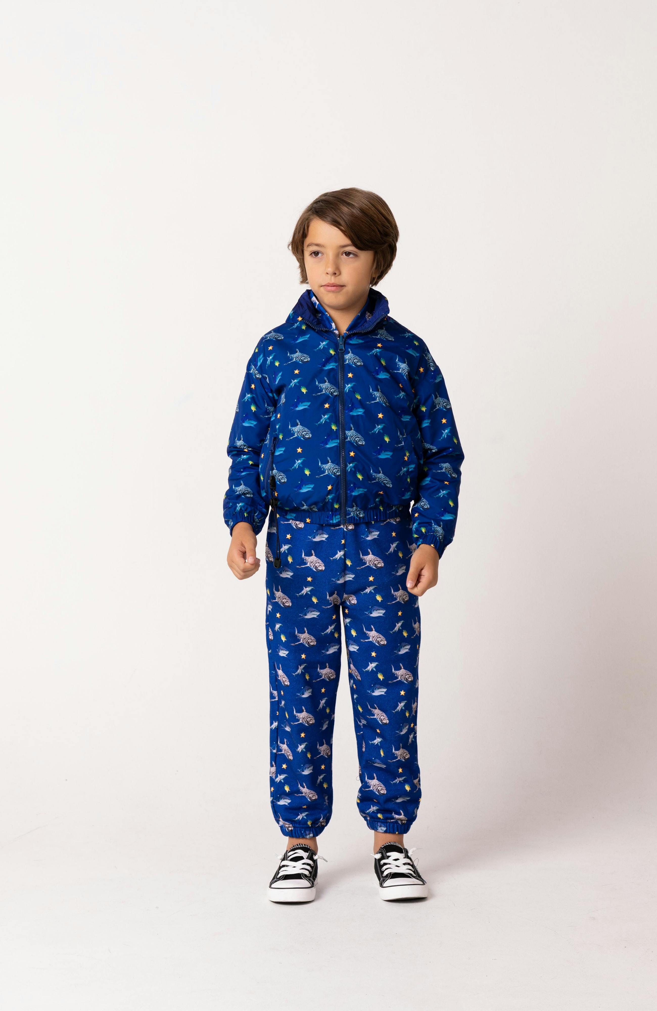 Max Reversible Rain Jacket Windbreaker, Sharks