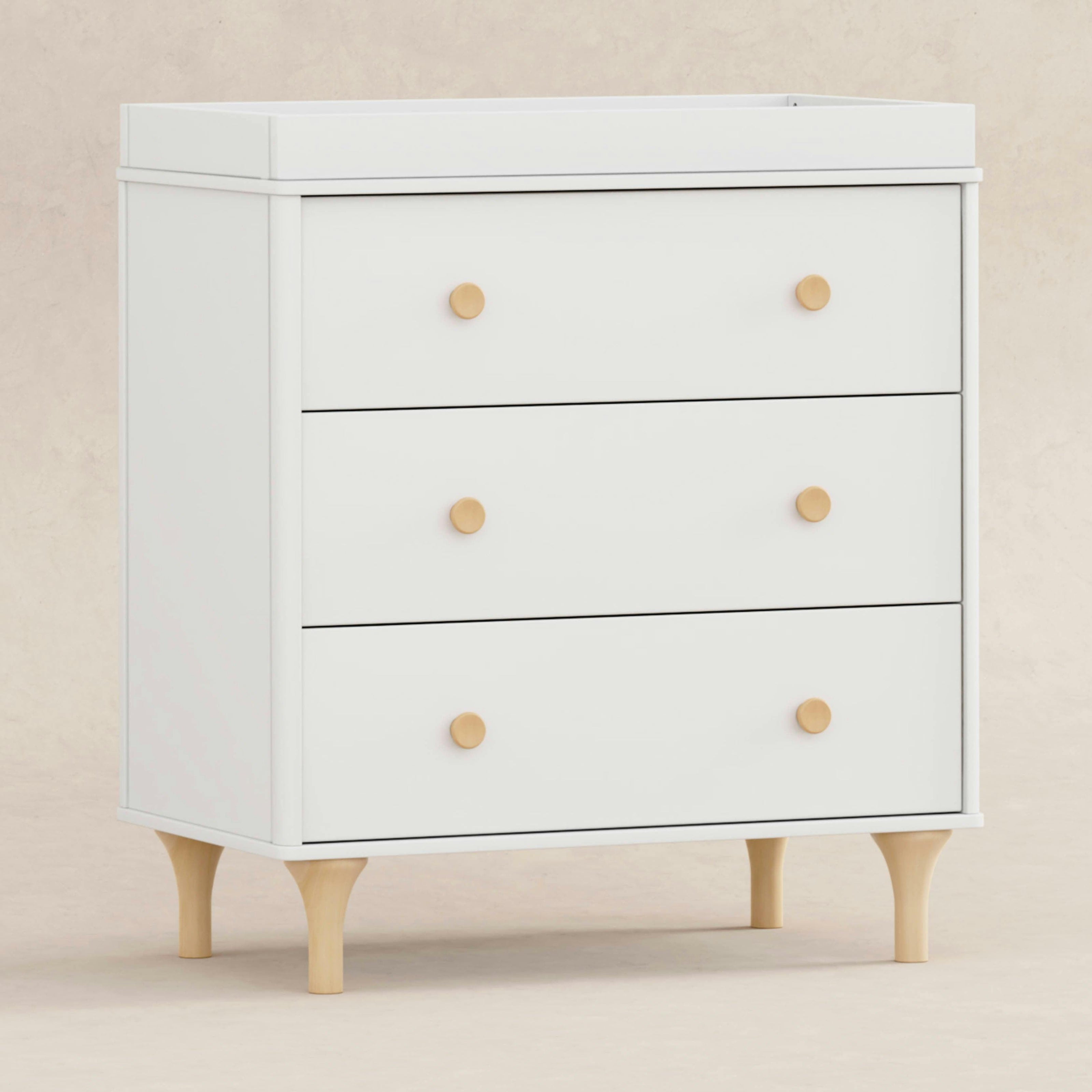 Babyletto Lolly 3-Drawer Compact Changer Dresser with Removable Changing Tray (34