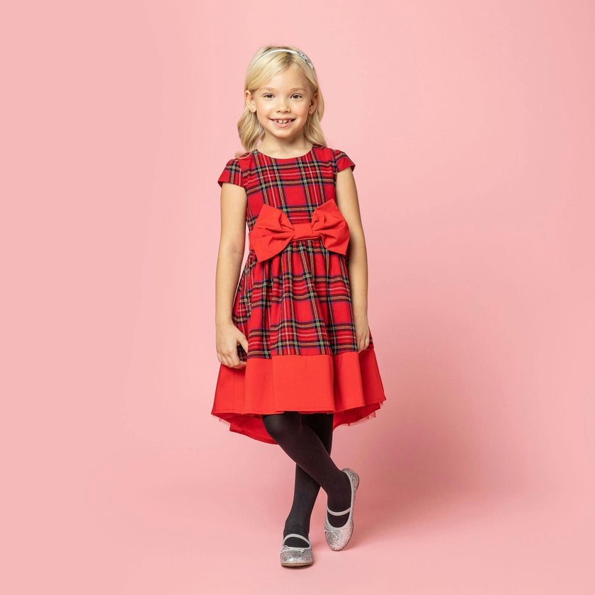 Florence Plaid Tartan Girls Party Dress