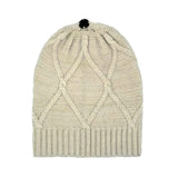 Diamond Lurex Knit Hat (Snap On Pom Sold Separately)