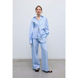 Aura Woman Pant Vista Blue Stripes