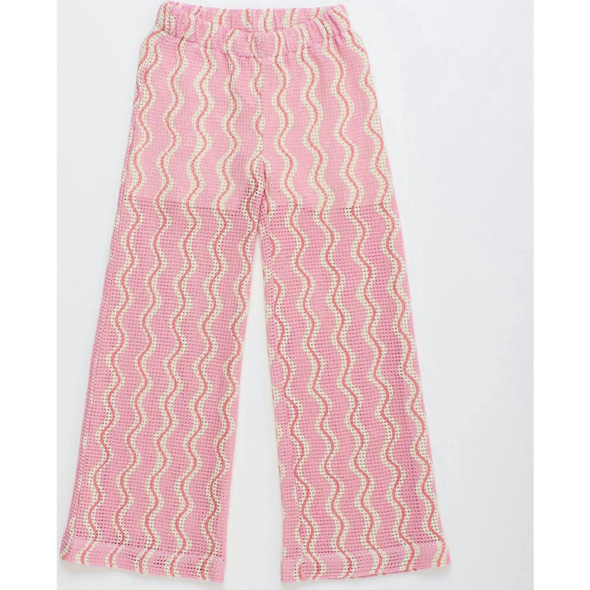 WAVY KNIT PANTS PINK