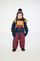 Baby One Piece Snowsuit Adapted For Car Seats Burgundy