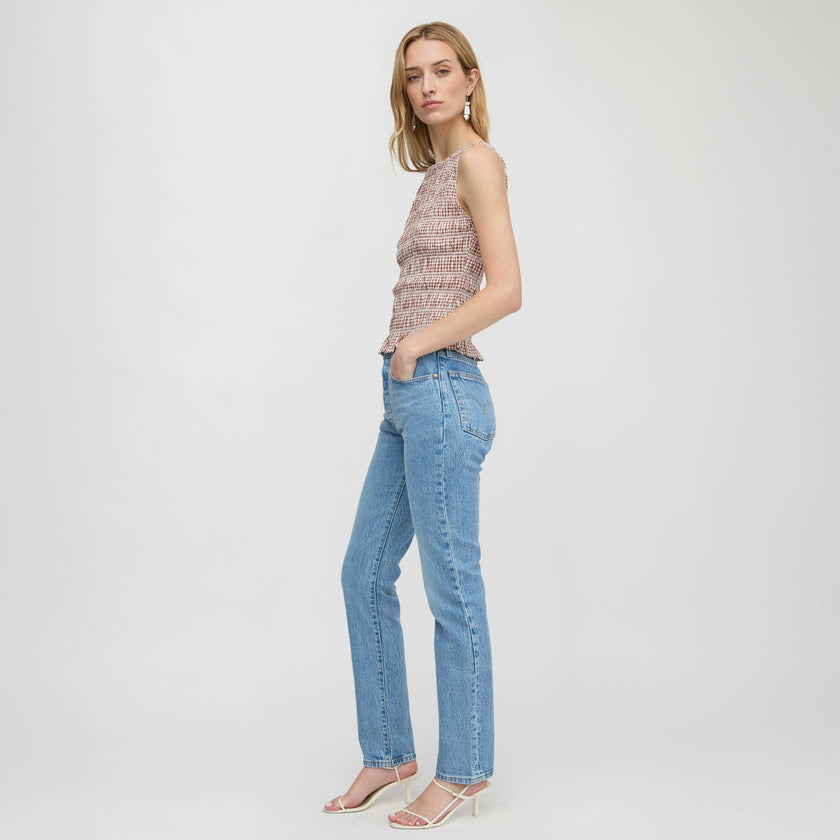 The Phoebe Nap Top - Cognac Gingham