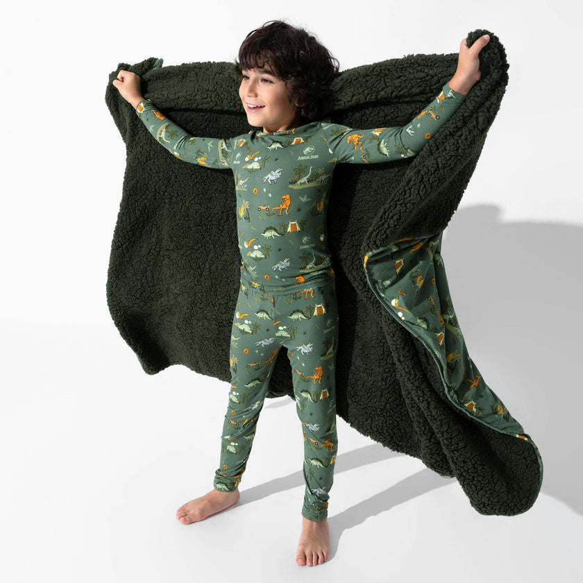 Jurassic Park: Safari Bamboo Sherpa Blanket