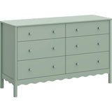Swell 6-Drawer Assembled Dresser in Light Sage