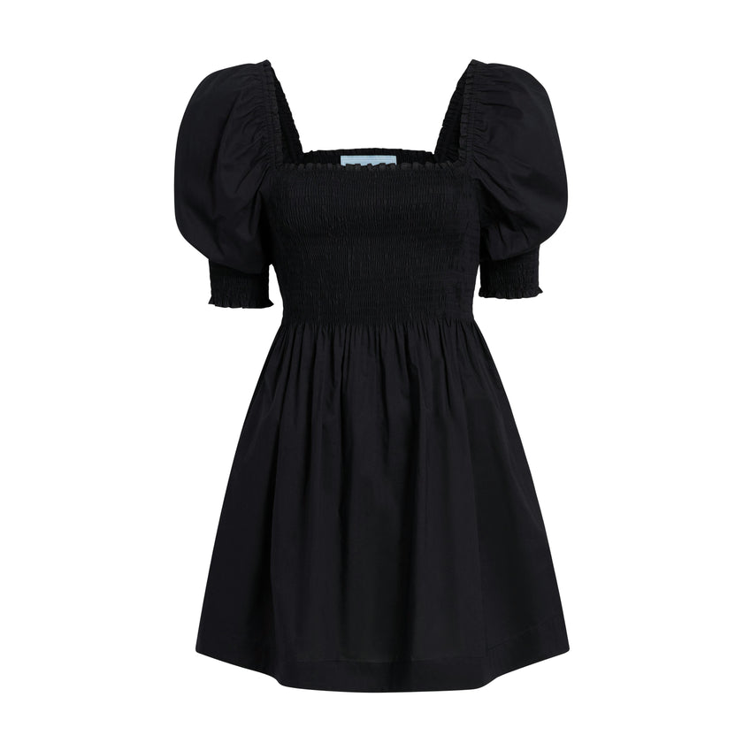The Athena Nap Dress - Black Cotton