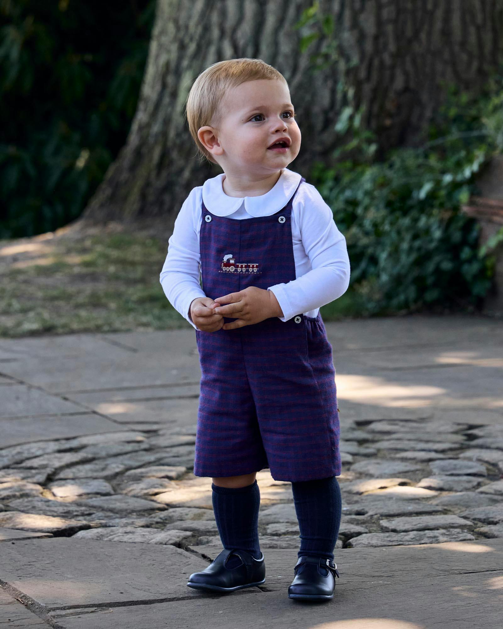Baby Alfie Bib Shorts in Train