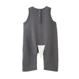 Gray Animal Pocket Romper