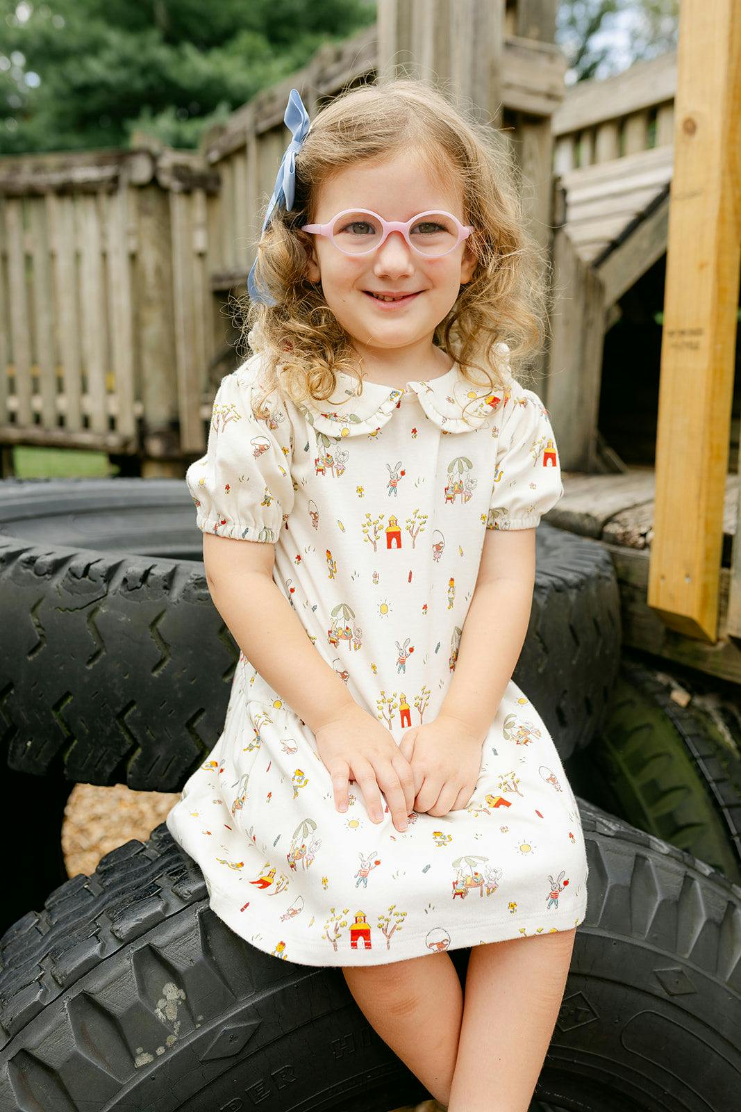 Lily Dress - Schoolyard Print