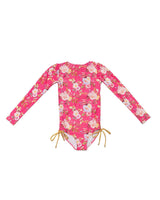 Long Sleeve One Piece Swimsuit with Side Ties