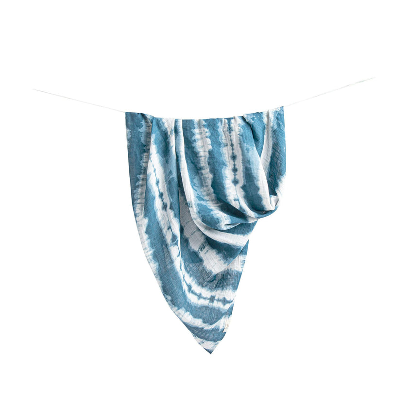Caspian Cotton Muslin Swaddle Blanket Set (Ocean, Set of 2)