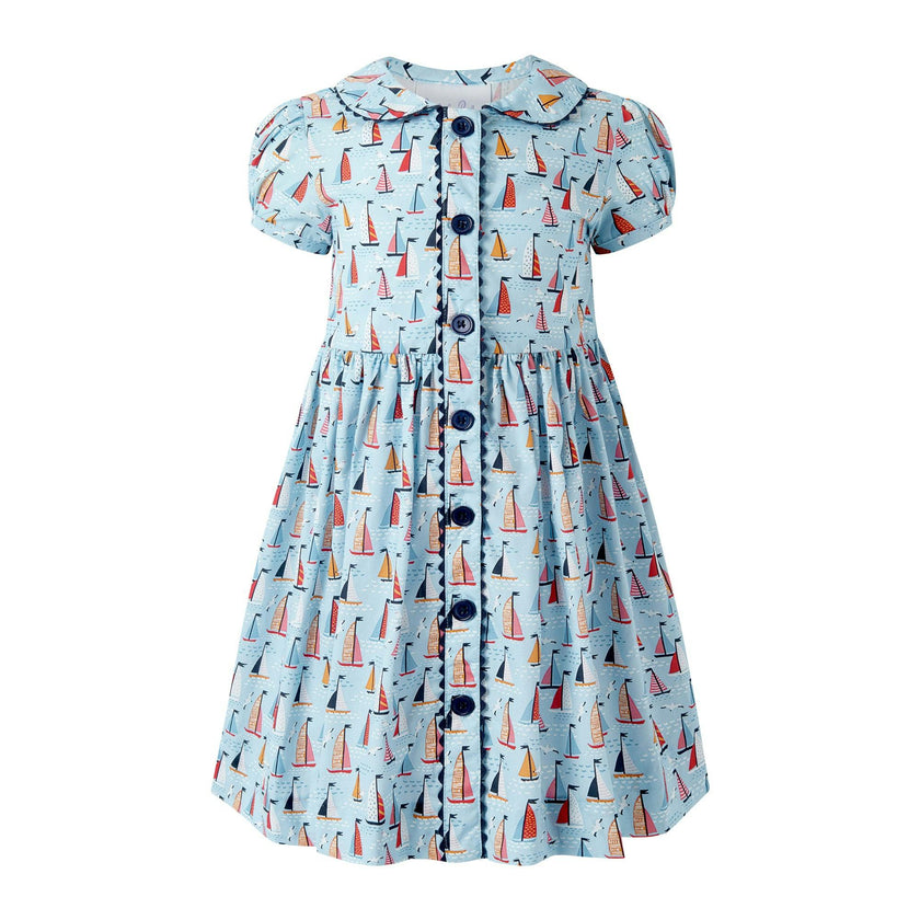 Sailboat Button Front Dress