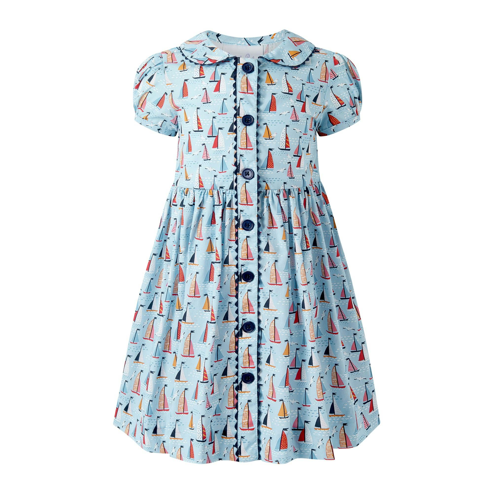 Sailboat Button Front Dress