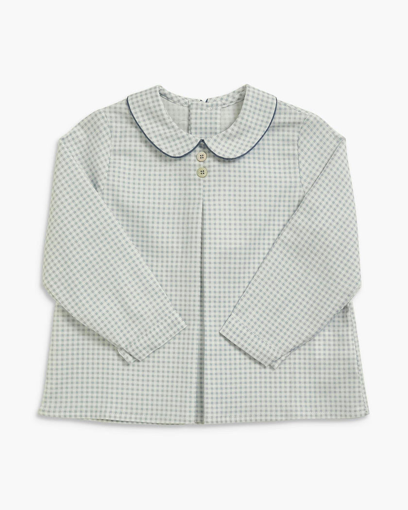 Darius Shirt Dusty Blue Vichy