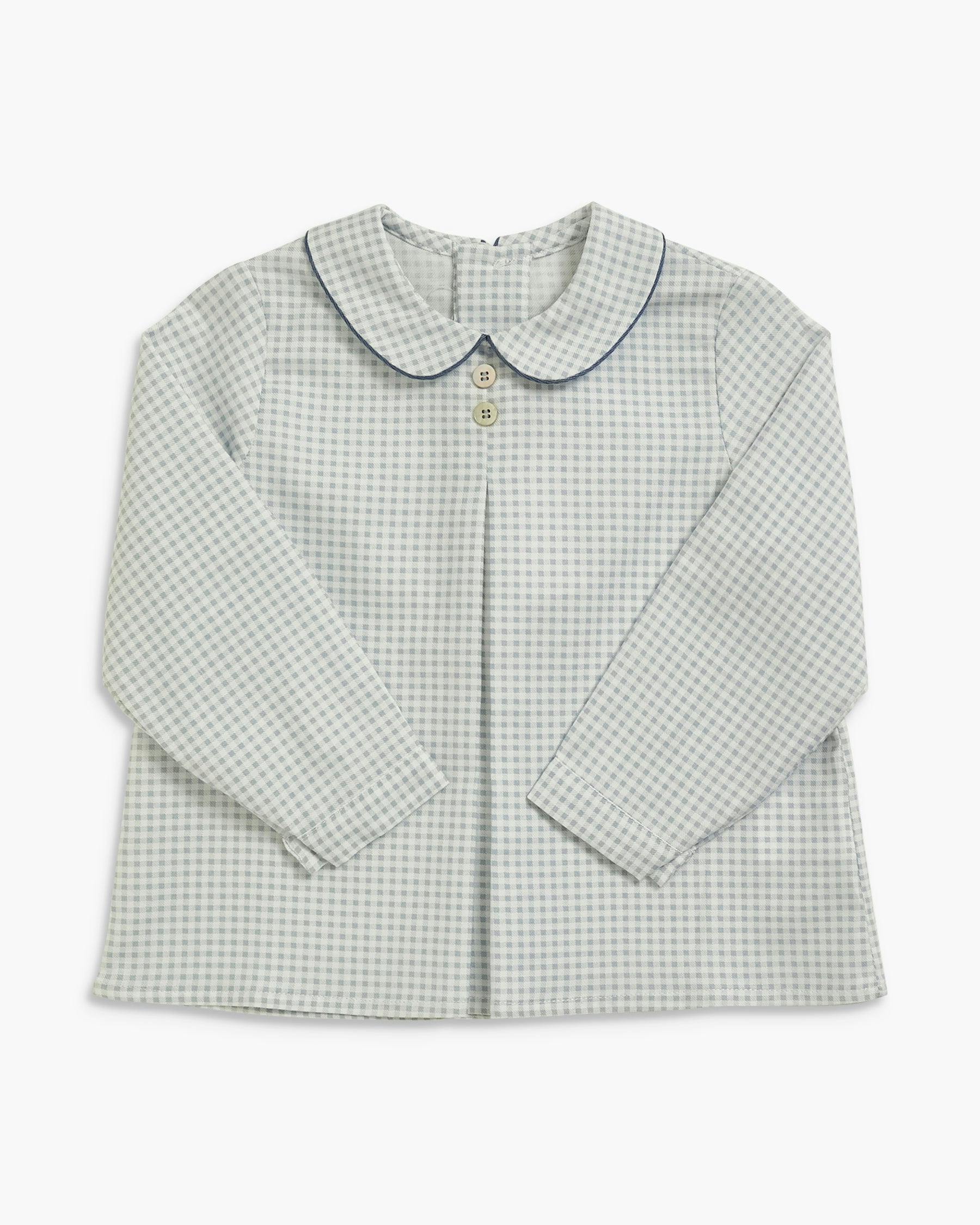 Darius Shirt Dusty Blue Vichy
