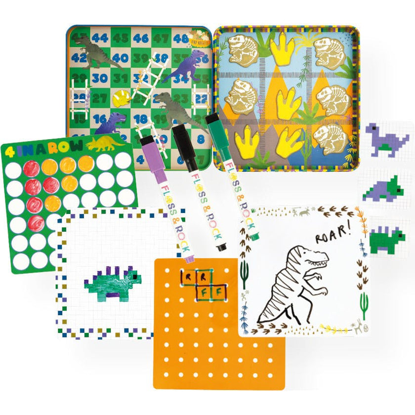 Magnetic Fun & Games Tin - Dinosaur