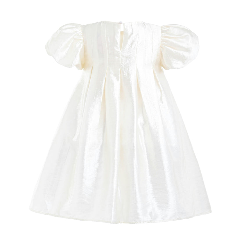 Beige Sena Petal Bow Dress