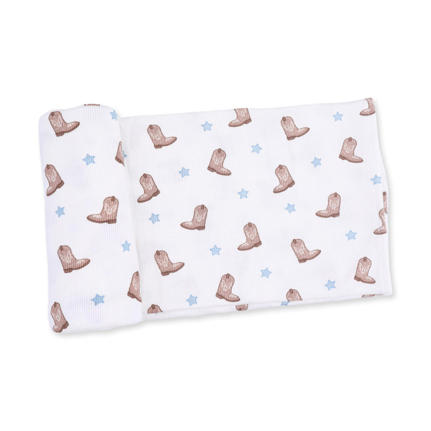 Mini Cowboy Boots - Swaddle Blanket