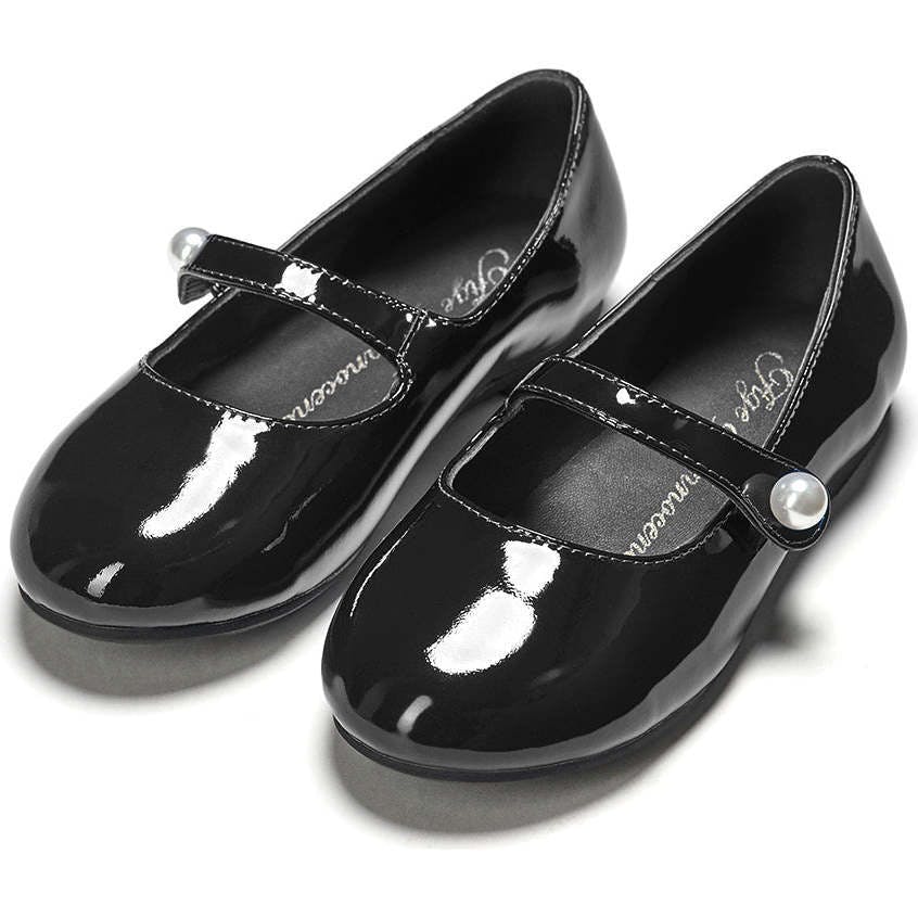 Elin Glossy Patent Leather Pointed Toe Mary Jane Shoes