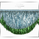 Blue Tinsel Scallop Garland
