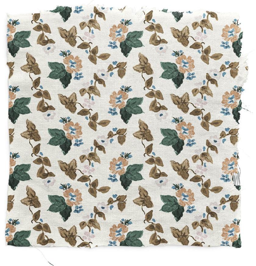 Evelyn Turtleneck in Woodland Floral in Cream