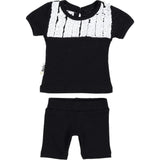 Tux Ruffle 2-Piece Top & Short Set