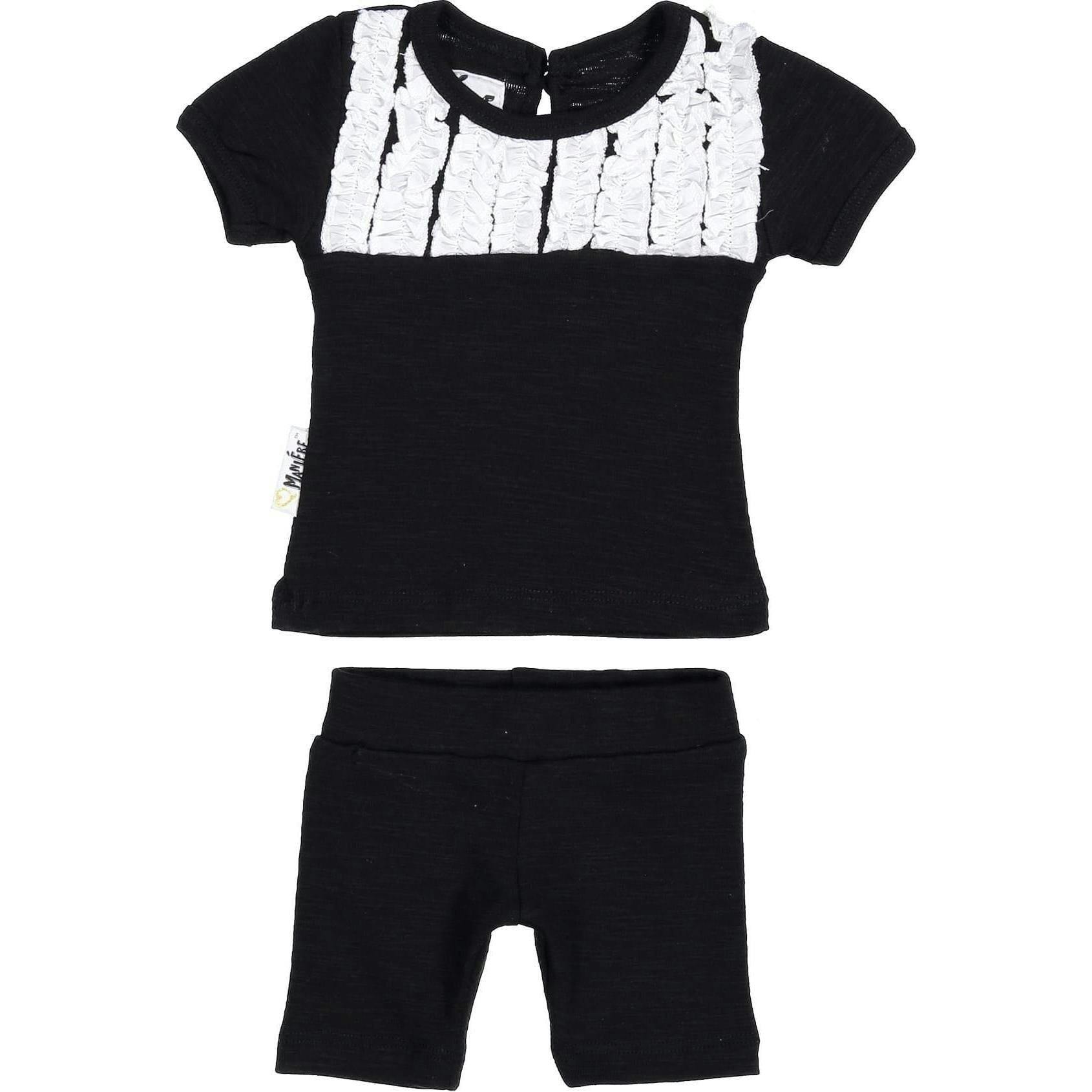 Tux Ruffle 2-Piece Top & Short Set