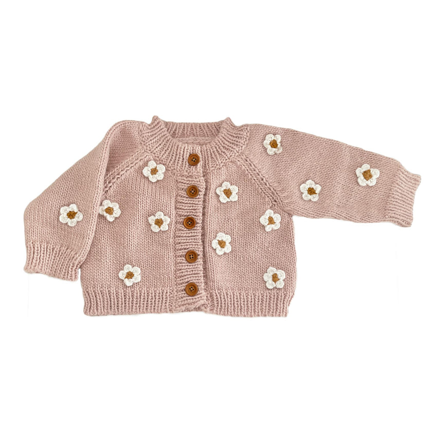 Flower Cardigan, Blush