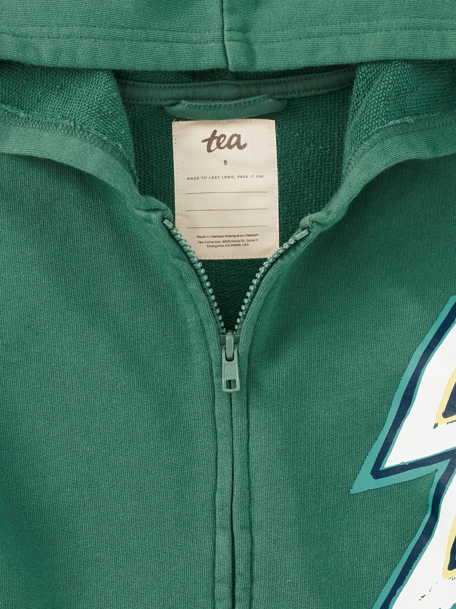 Lightning Bolt Easy Fit Hoodie, Silver Pine