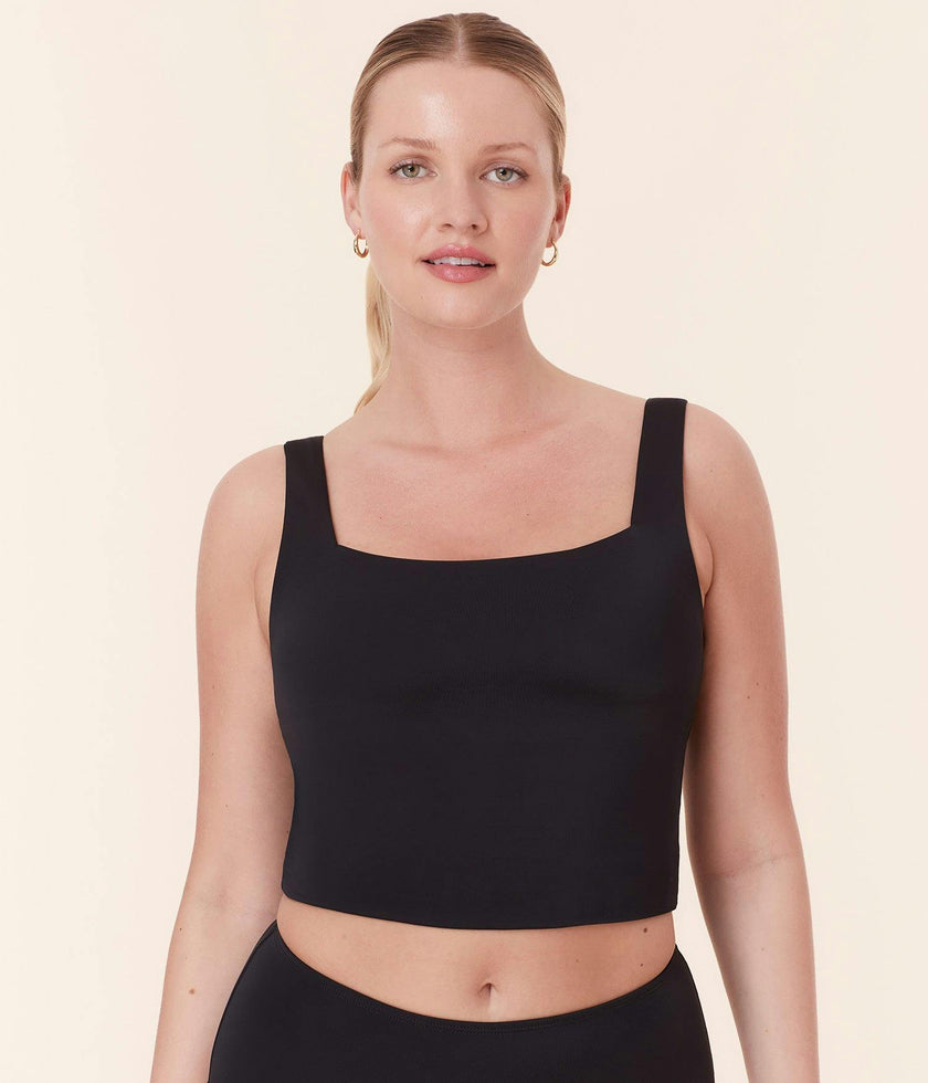 The Siren Swim Tank - Flat - Black