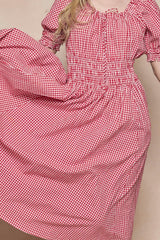 Jessie Dress in Red Gingham