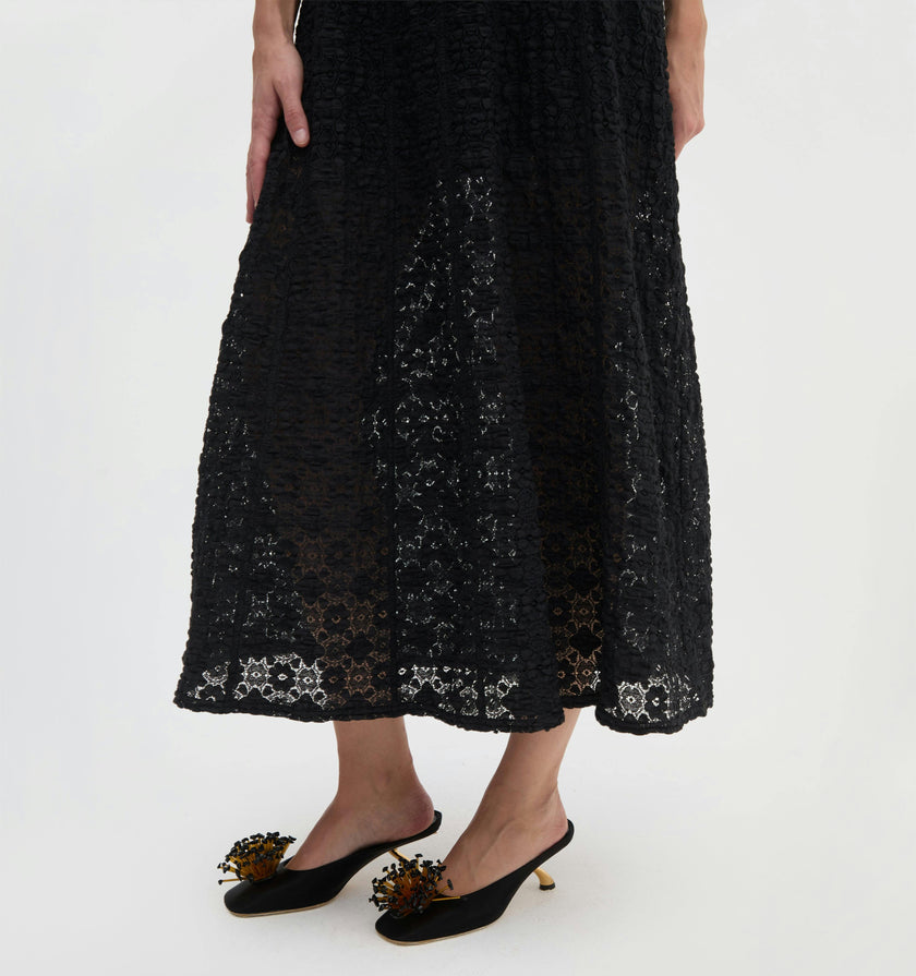 The Leanne Dress - Black Stretch Lace