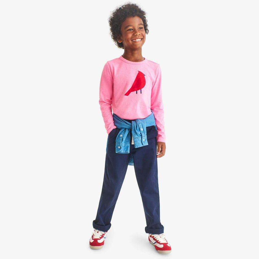Kids stretch chino drawstring pant