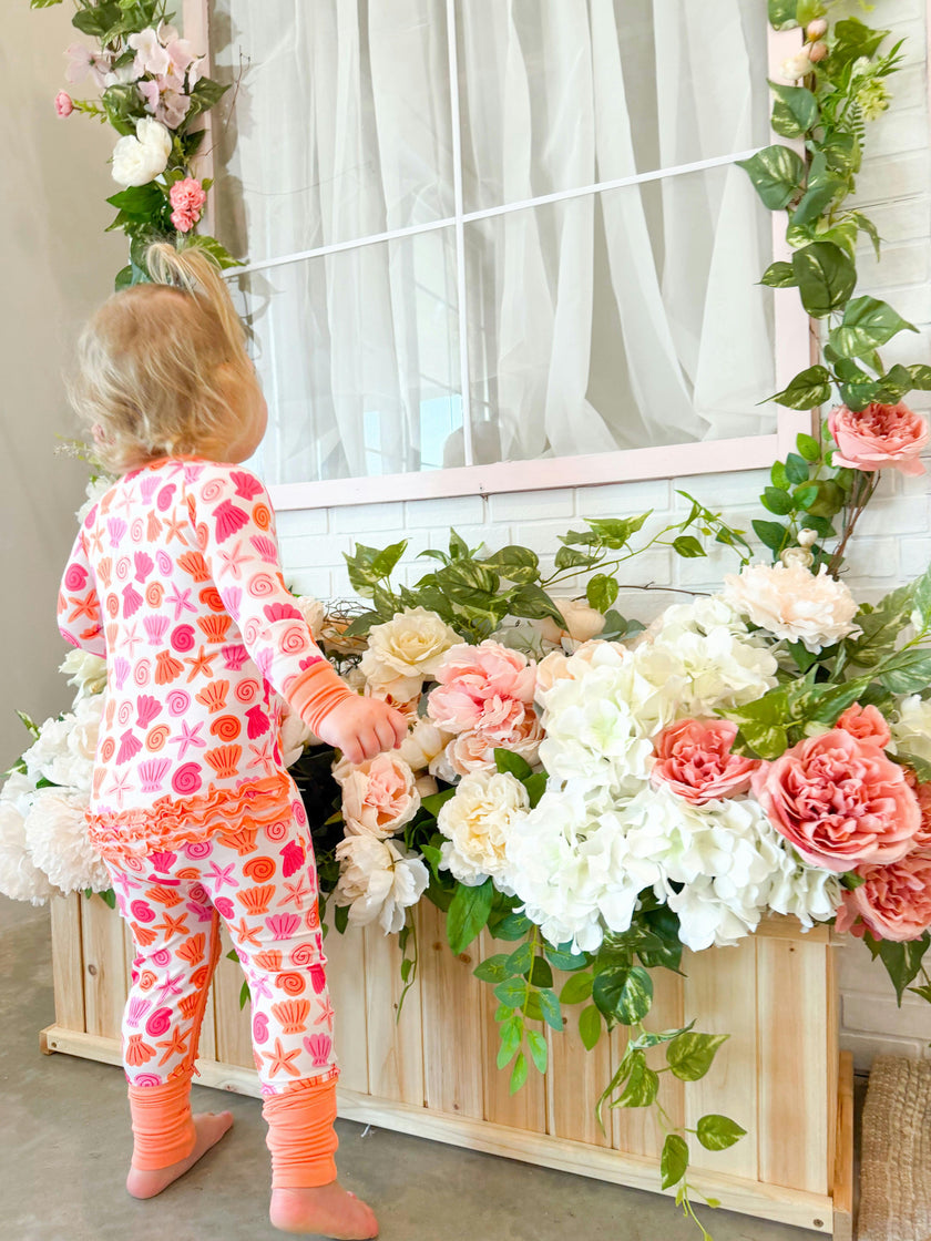 Pink Seaside Ruffle Romper