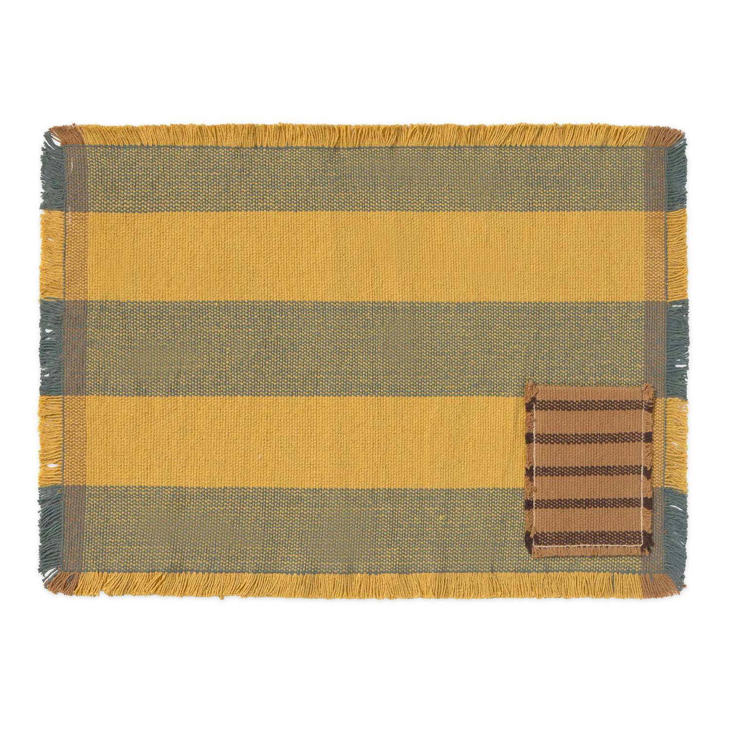 Set of 2 Handloom Placemats Pocket