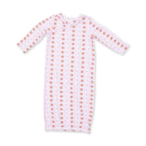 Football Bow Stripe - Kimono Gown and Headband