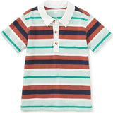 Striped Polo Top, Green