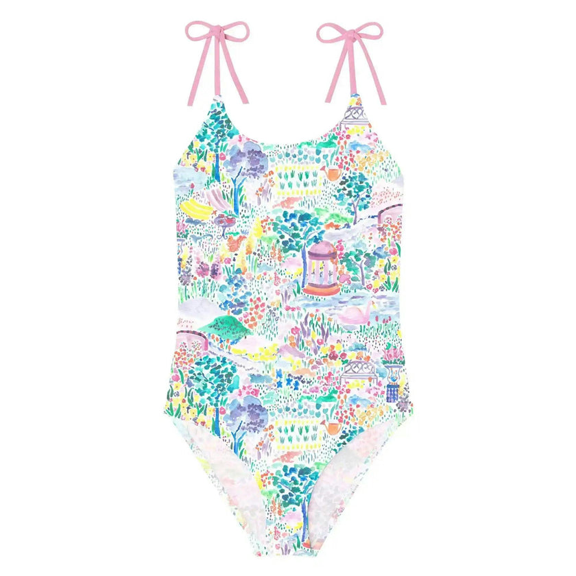 Girls' one-piece swimsuit, pink | BLOOM 1P