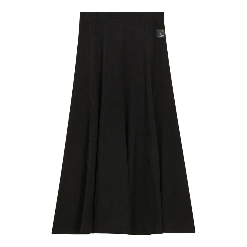 Paneled Midi Fleece Sweater Skirt