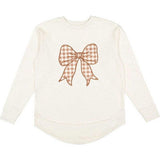 Gingham Bow Patch Women's Sweatshirt