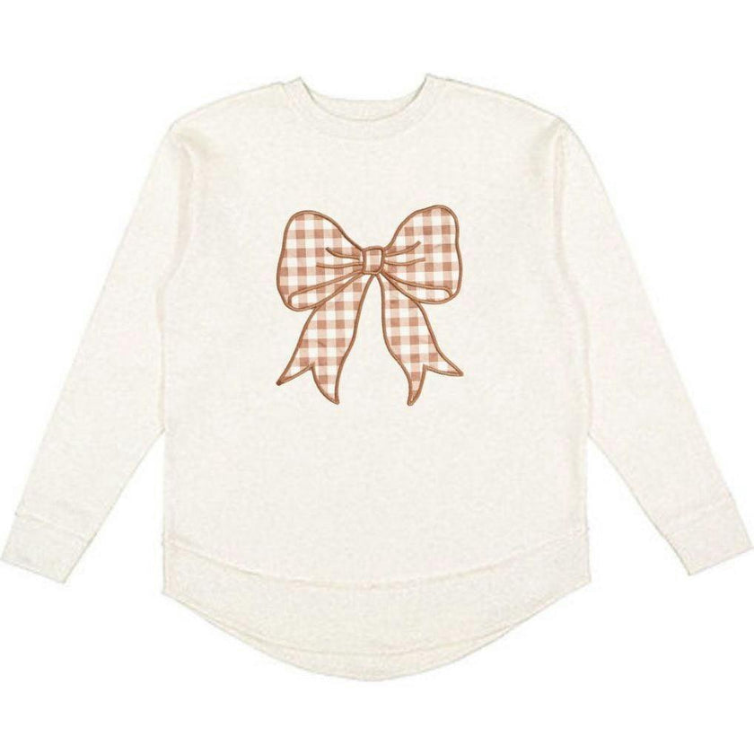 Gingham Bow Patch Women's Sweatshirt