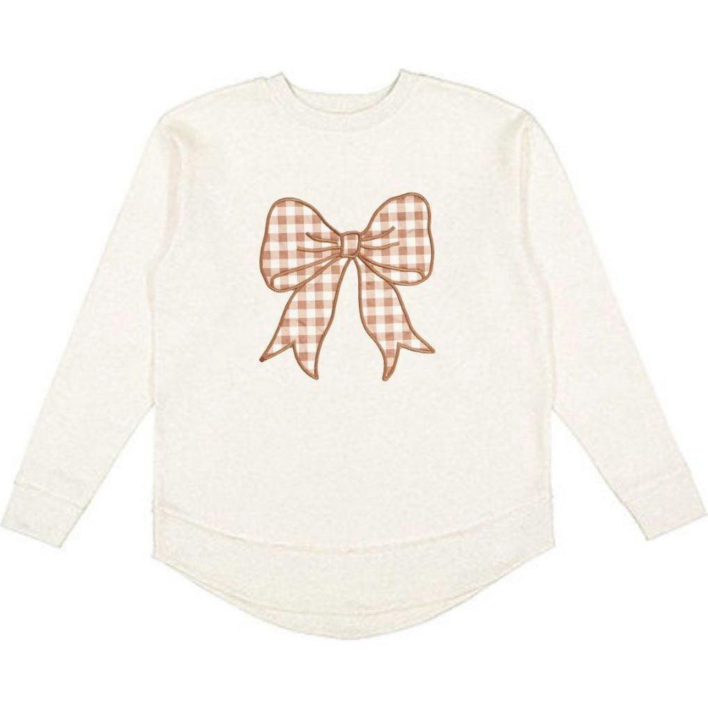 Gingham Bow Patch Women's Sweatshirt