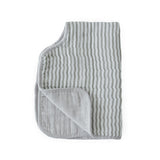 Cotton Muslin Burp Cloth - Grey Stripe