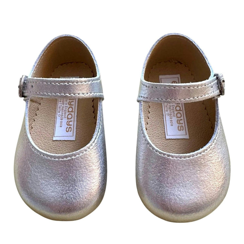 Mary Jane Pre-Walker Baby Girl Shoes - Silver