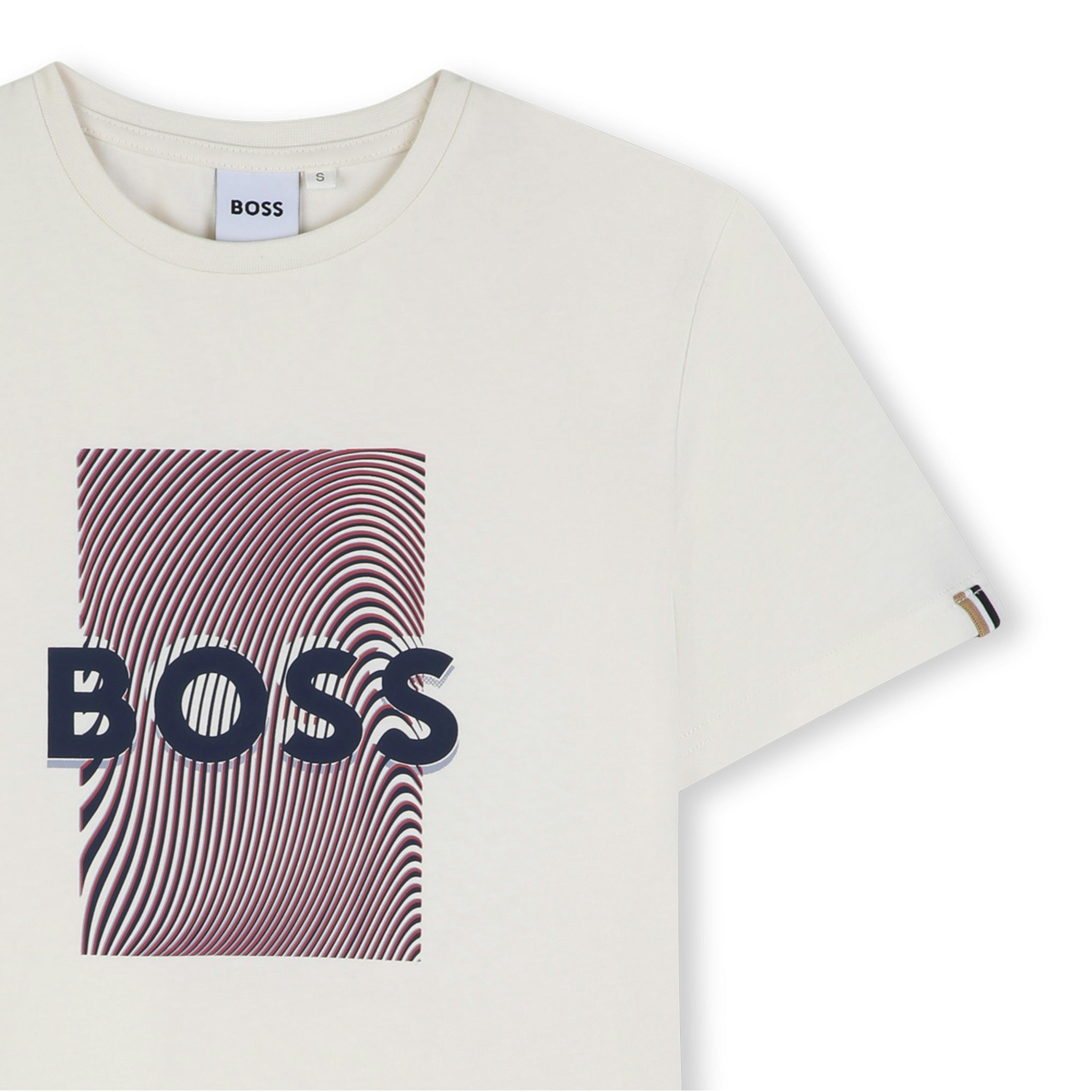 Ivory Optical Logo Print T‑Shirt