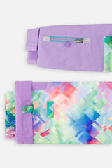 Two Piece Play Snowsuit Multicolored With A Diamond Pattern