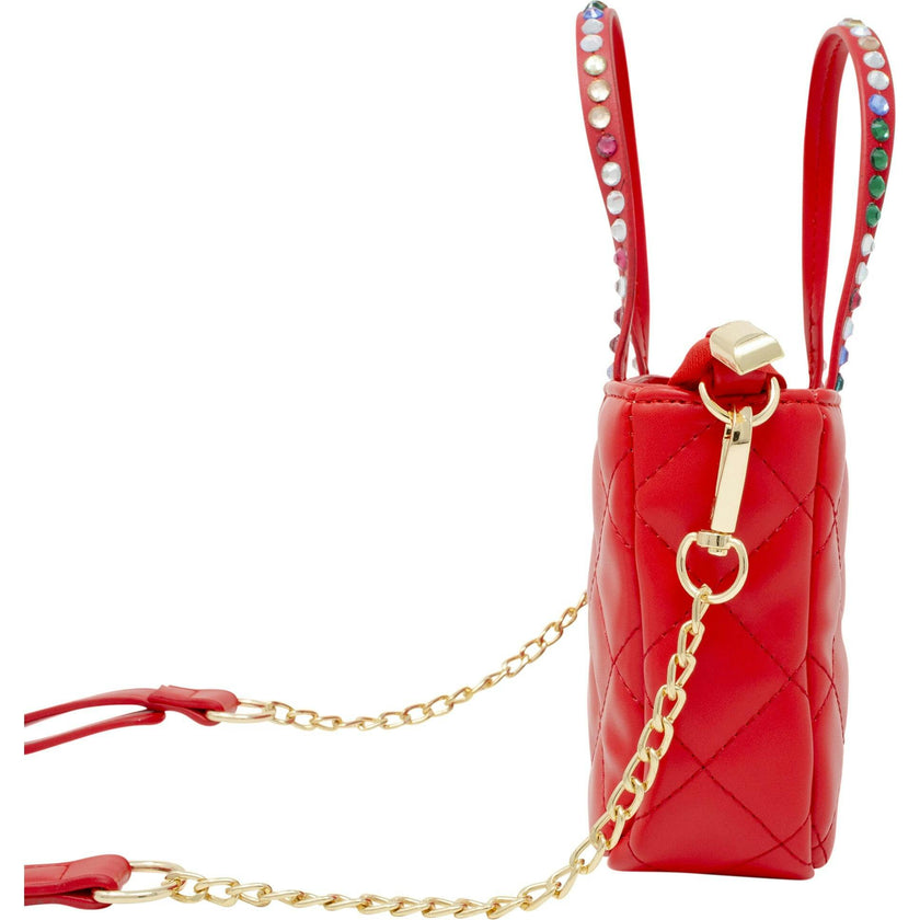 Quilted Rhinestone Tote Bag